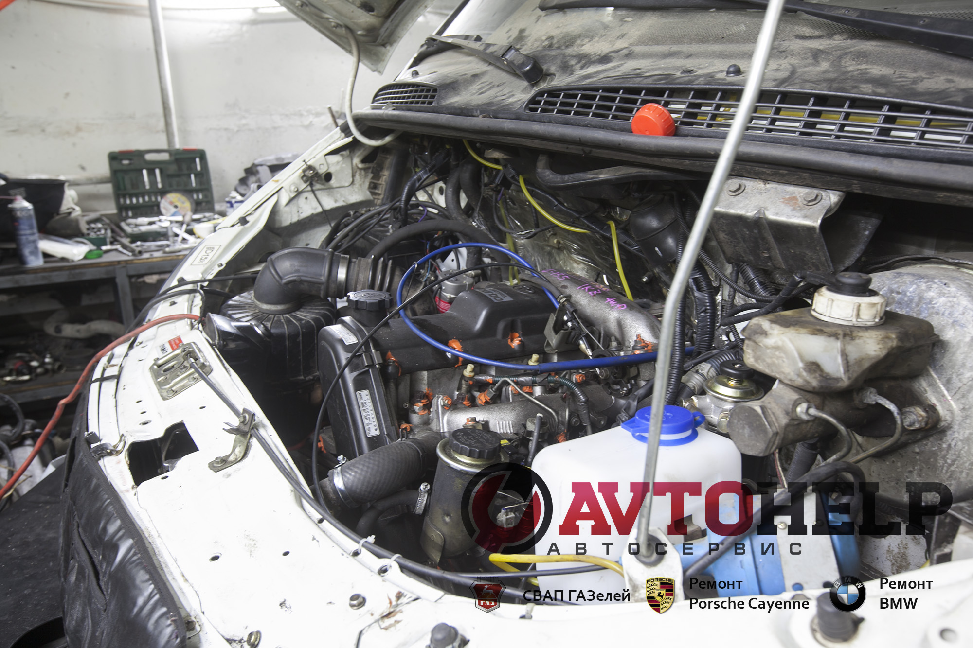 Завершена работа по установке дизельного японского двигателя Toyota 1KZ-TE 4WD на Соболь. 