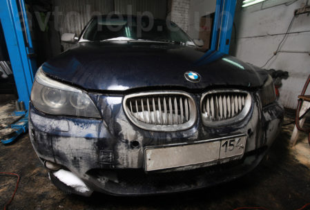 BMW, замена радиатора.